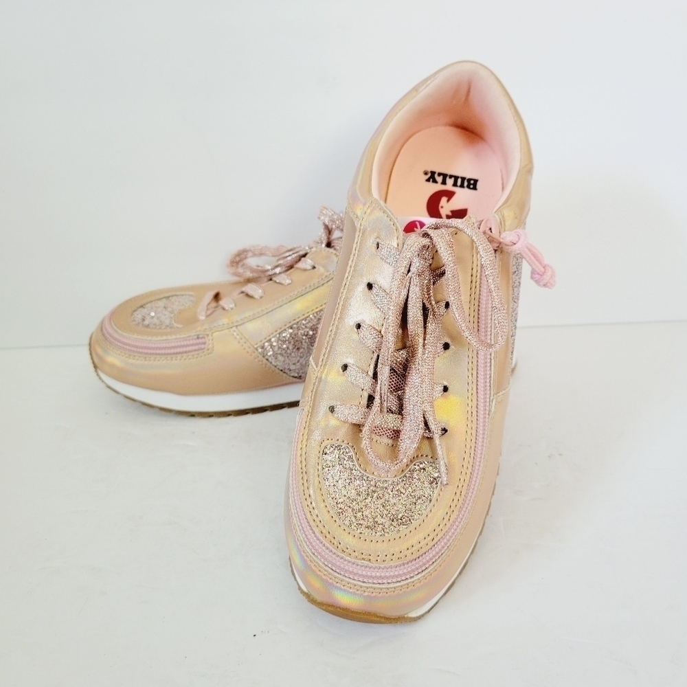 NEW Billy Kids Rose Gold Jogger Sneakers Size 6